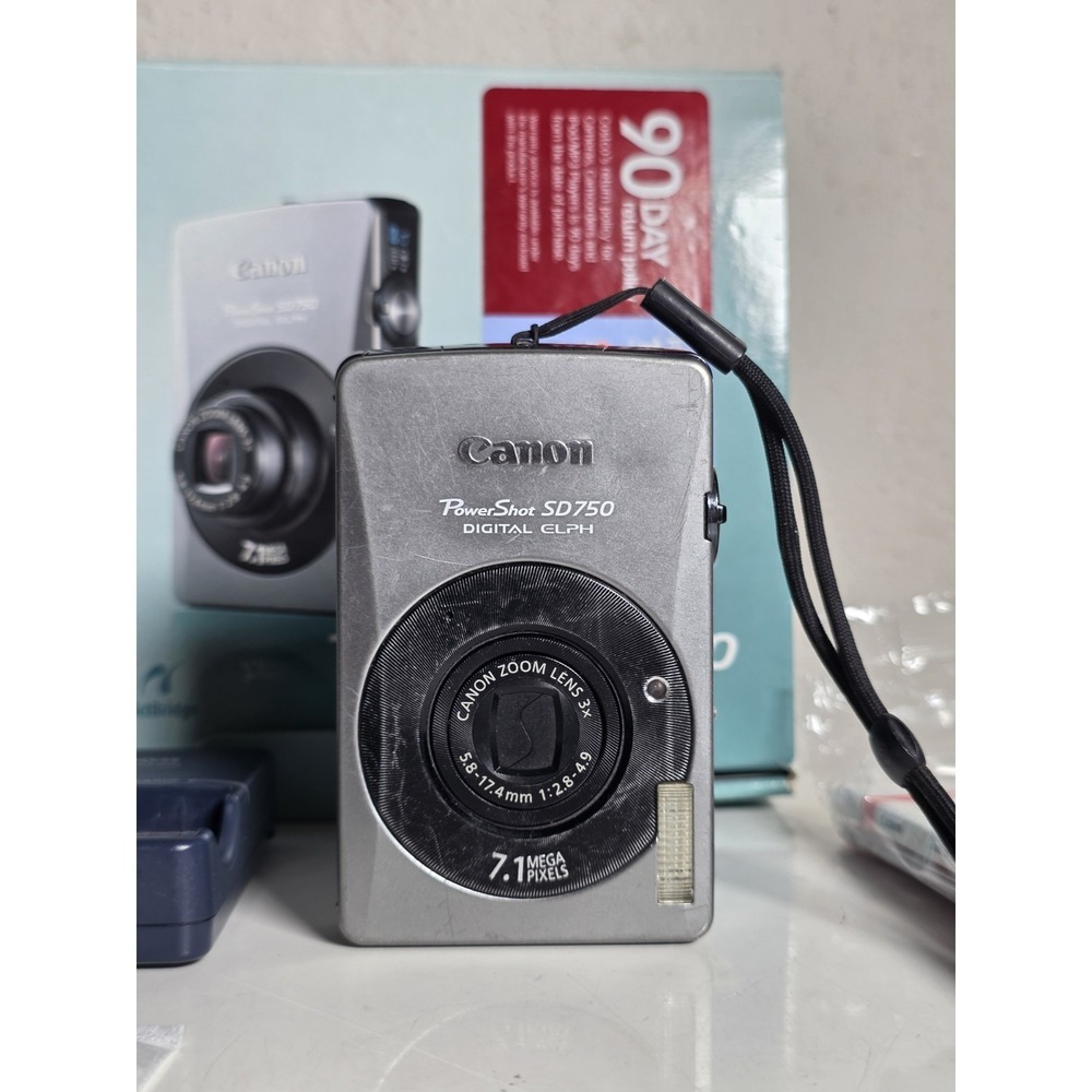 Canon PowerShot Digital ELPH Silver SD750 Digital Camera Battery Charger SD - Picture 3 of 15